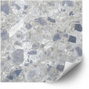 Flisemærkat - Bleggrå og hvid / Peel and Stick Flise / 24 stk