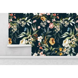 Tapet - Blomster Mønster / Skræl og stik